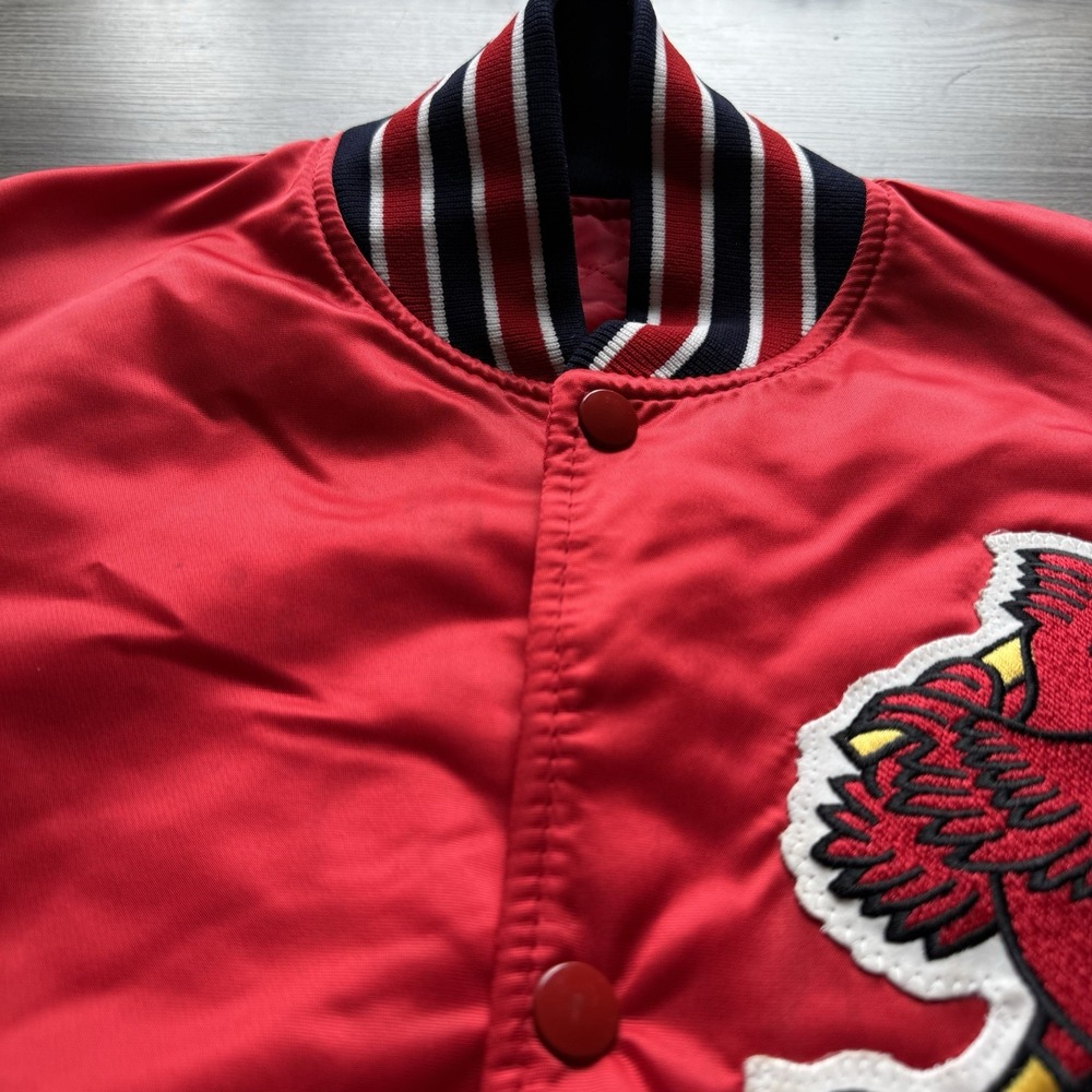 Vintage St. Louis Cardinals Satin Starter Jacket MLB Size Small USA - Picture 7 of 10